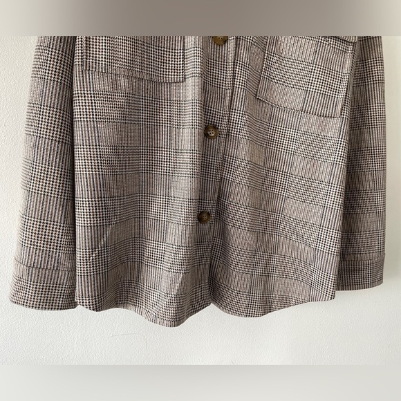 Nwot Guilty Brow Black Herringbone Button Up Shacket Women's XL - Picture 12 of 13